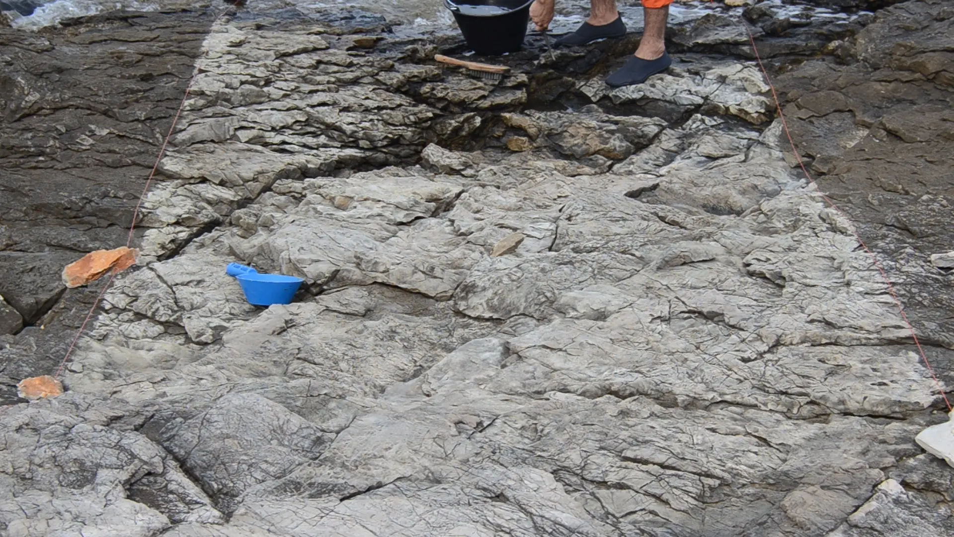 Tourists go home - Tourists come back - rock cleaning, video still, 2024